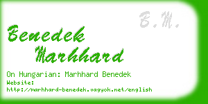 benedek marhhard business card